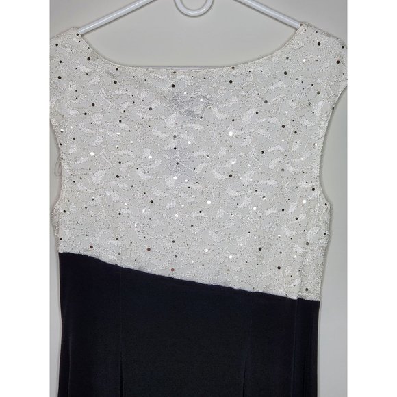 Ladies Formal Black & White Dress - Picture 2 of 6